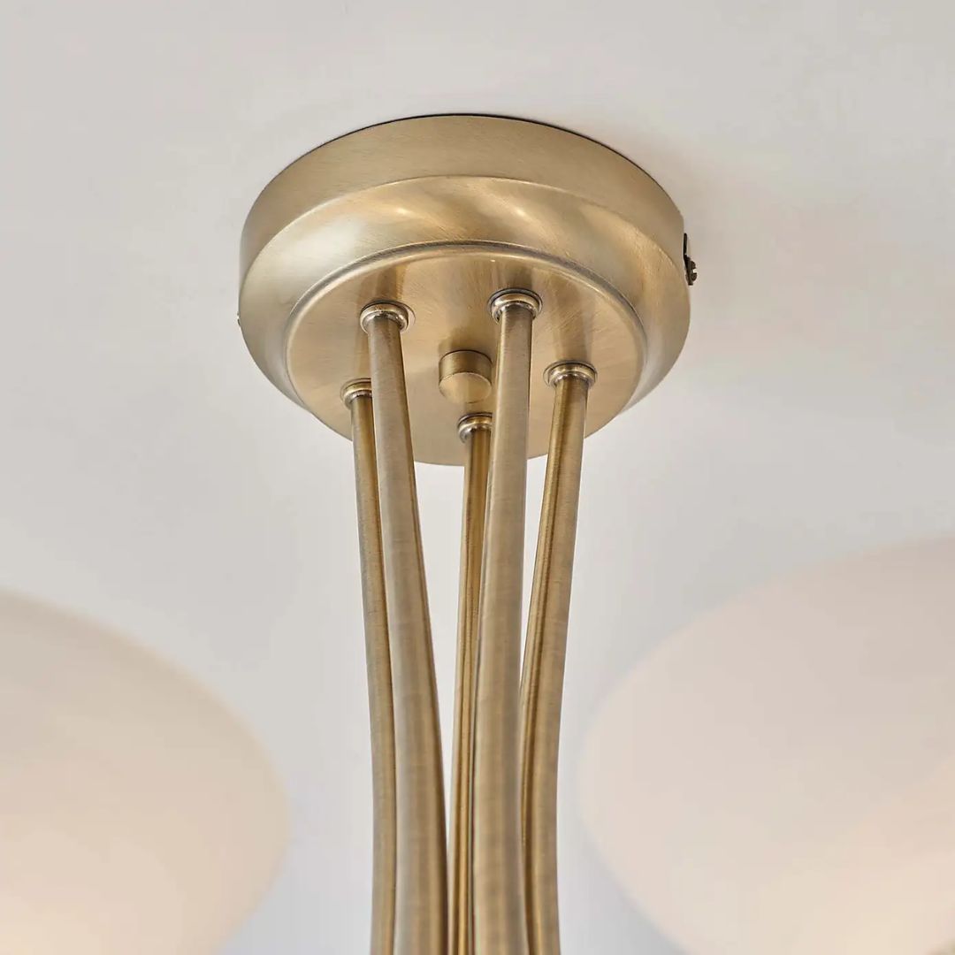 Cagney 5 Light Ceiling Light Antique Brass