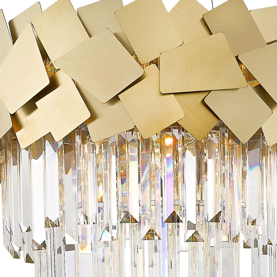 Celestia 6 Light 3 Tier Gold Ceiling Pendant
