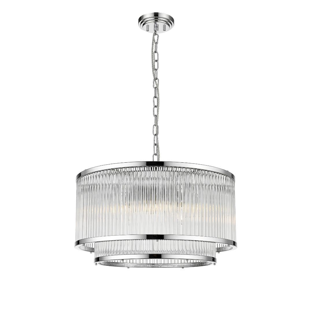 Giovanna 5 Light 2 Tier Chrome Ceiling Pendant