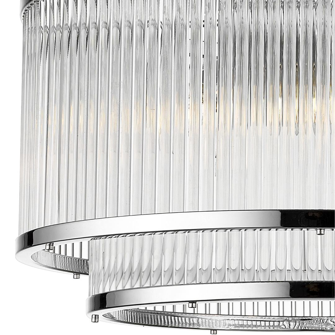 Giovanna 5 Light 2 Tier Chrome Ceiling Pendant