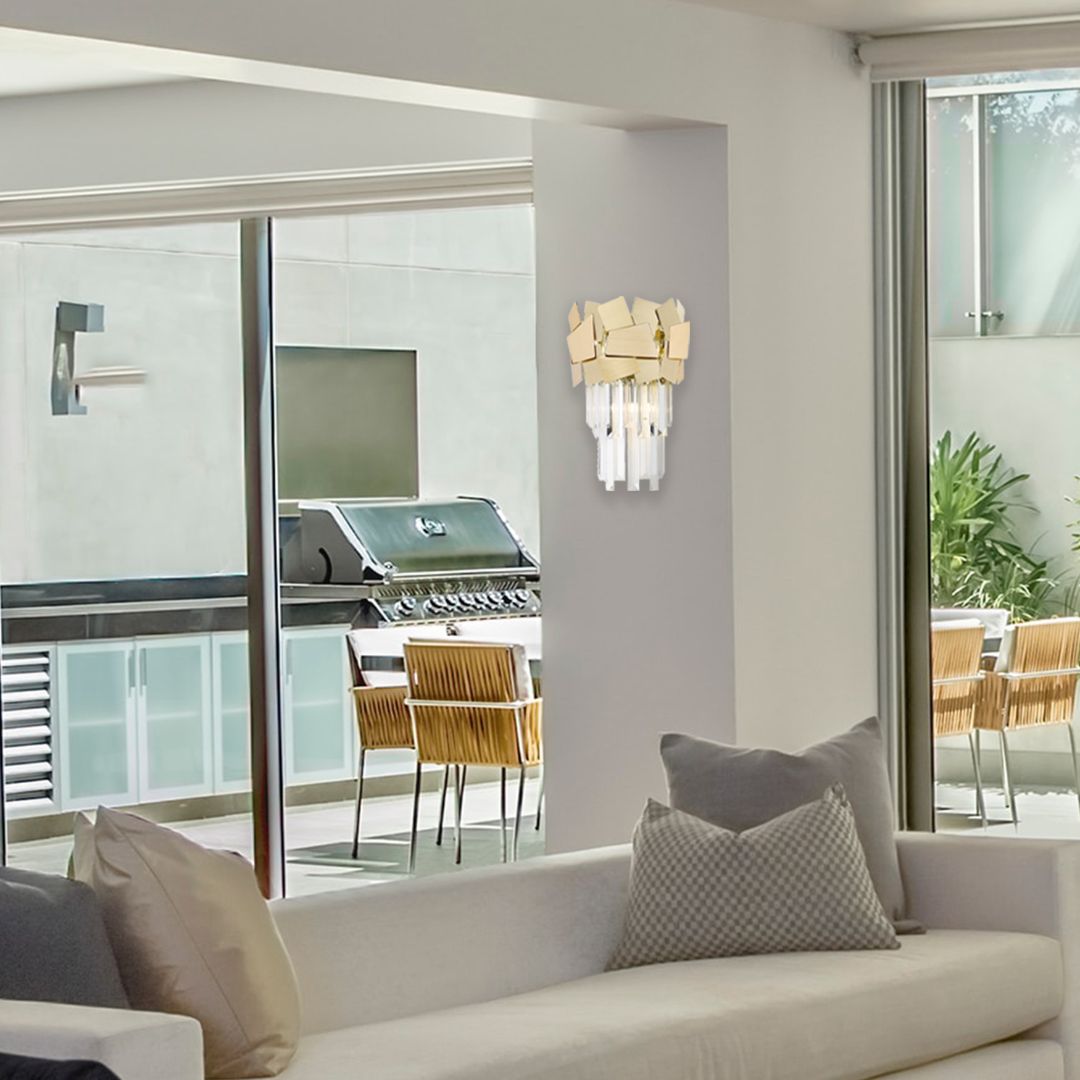 Celestia Gold Crystal Wall Light