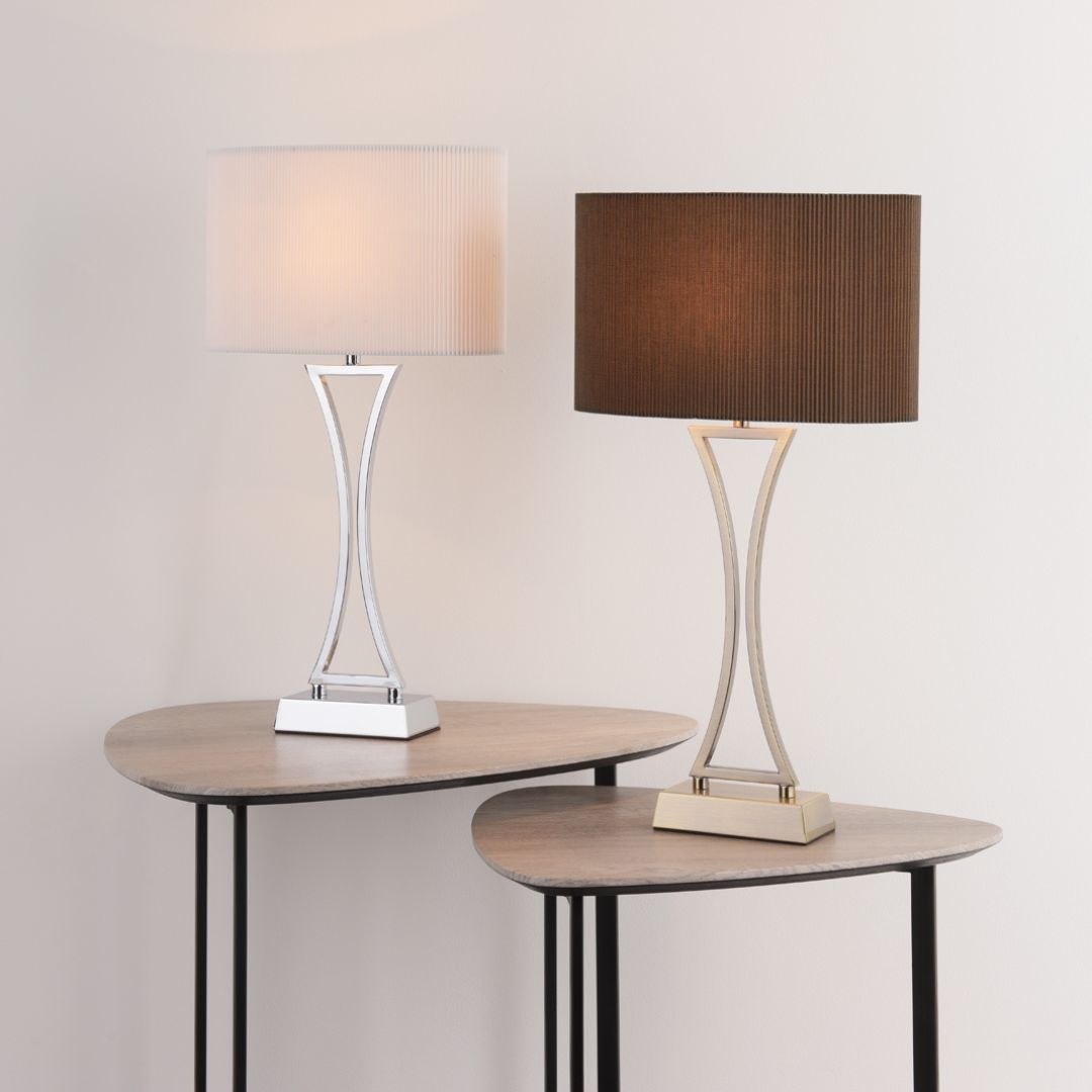 Corrina Polished Chrome Touch Table Lanp