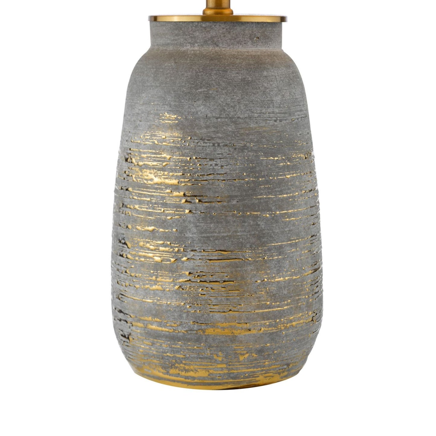Creon Grey & Antique Brass Ceramic Table Lamp