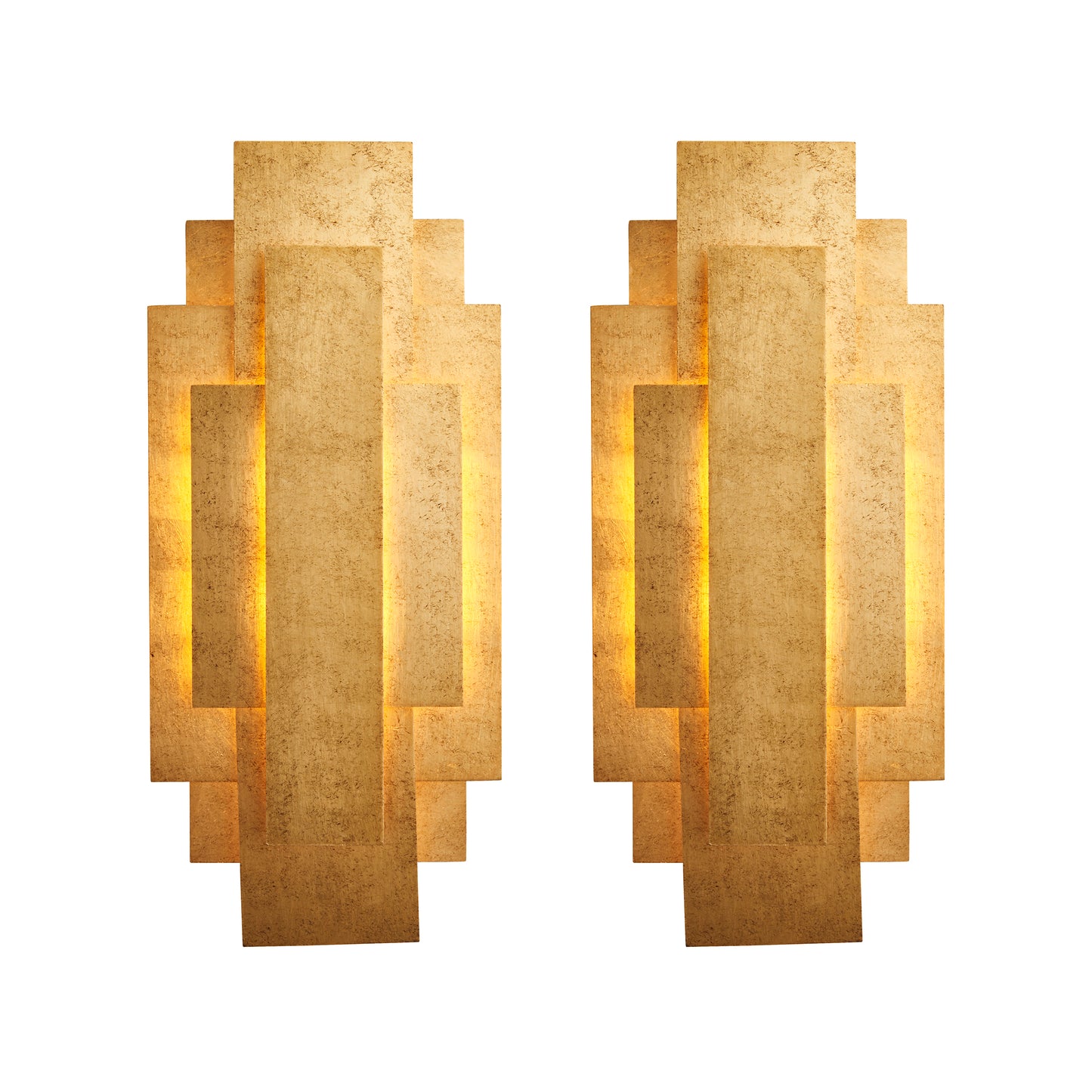 2 Light Wall Light 2 PACK Gold