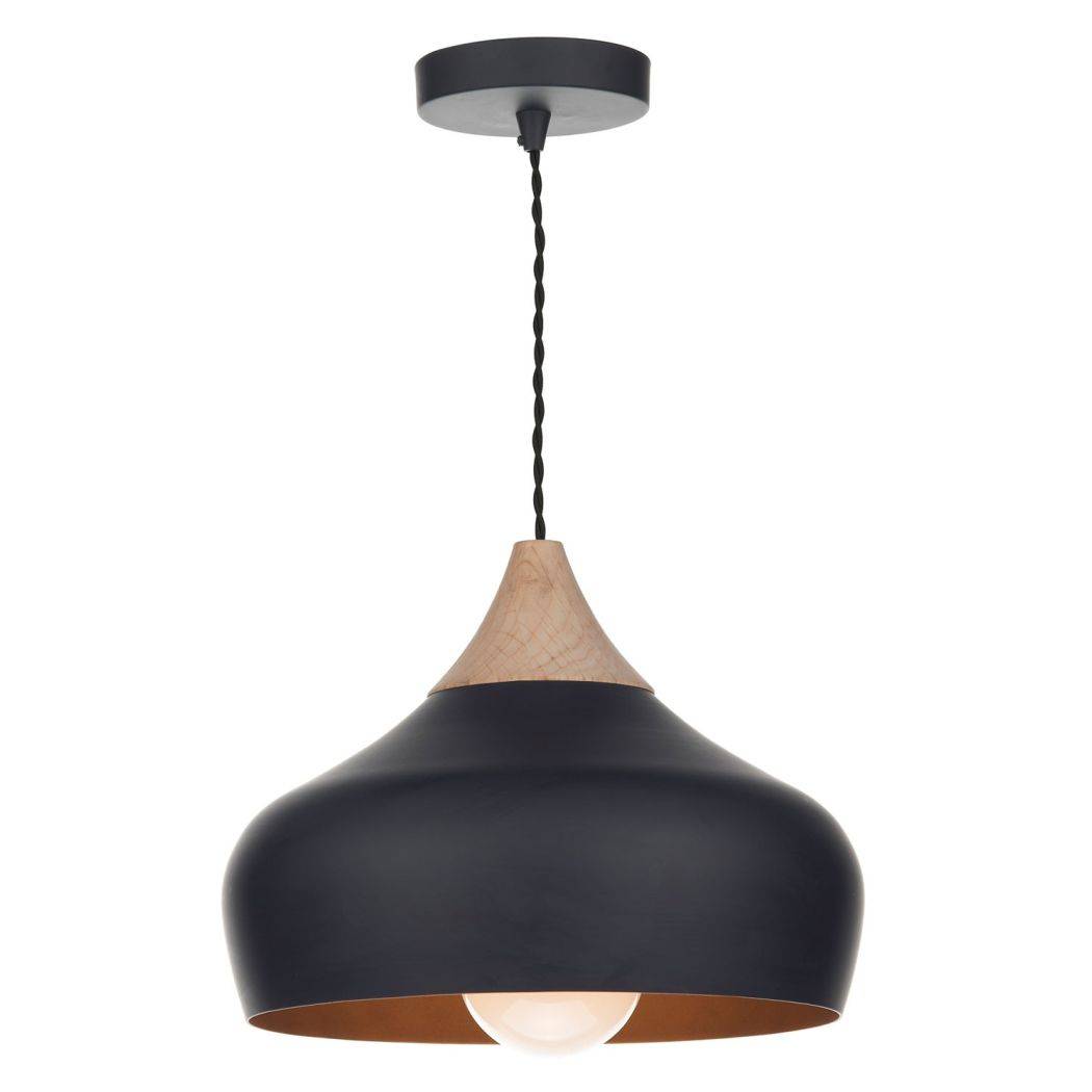 Gaucho Pendant Ceiling Light Black 32cm