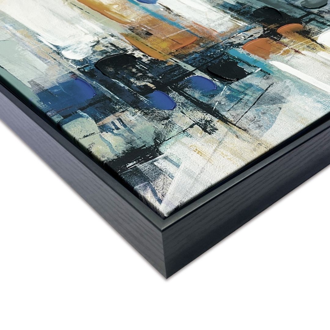 City Skyline I Framed Canvas Wall Art 50x100