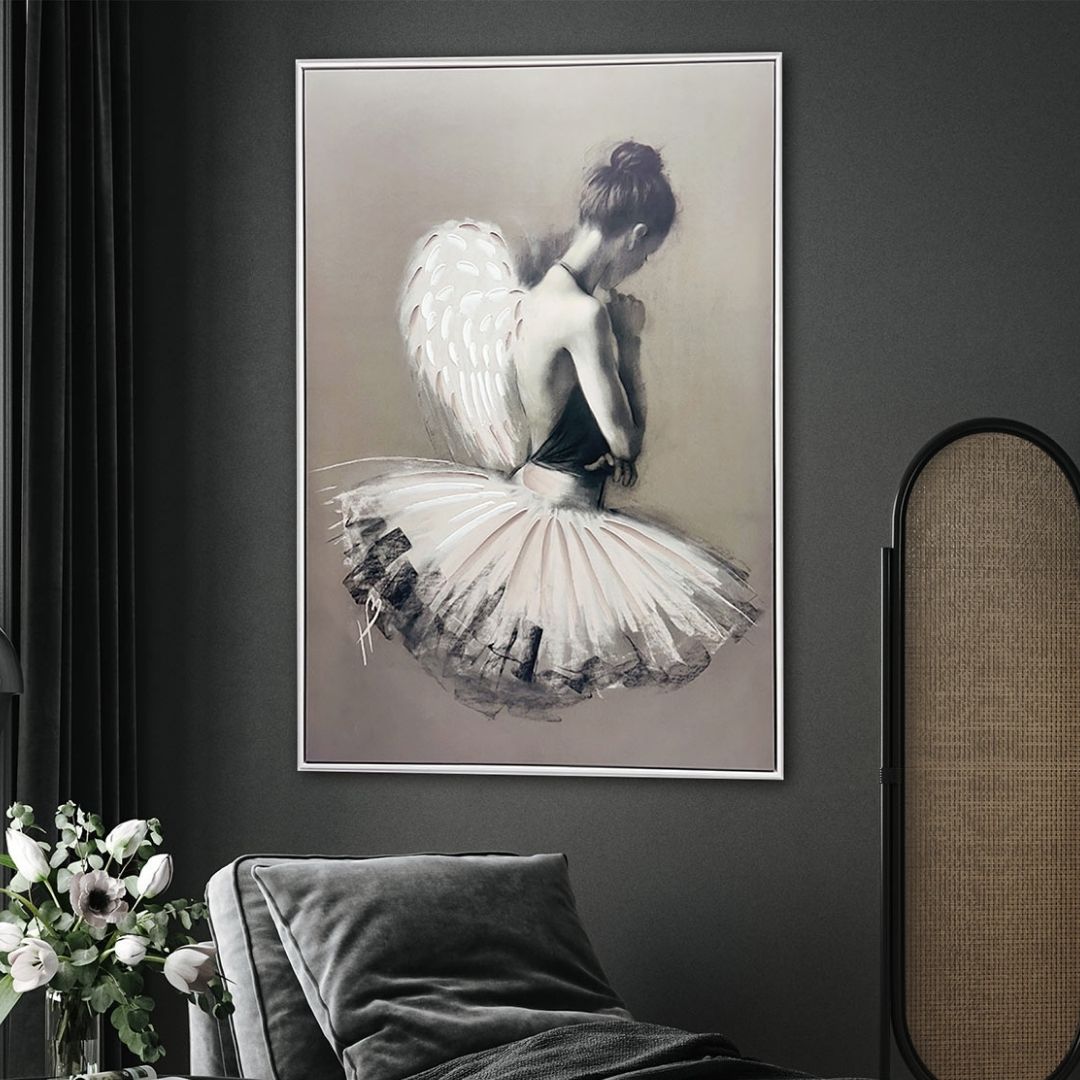 Angel Wings II Framed Canvas Wall Art 70x100