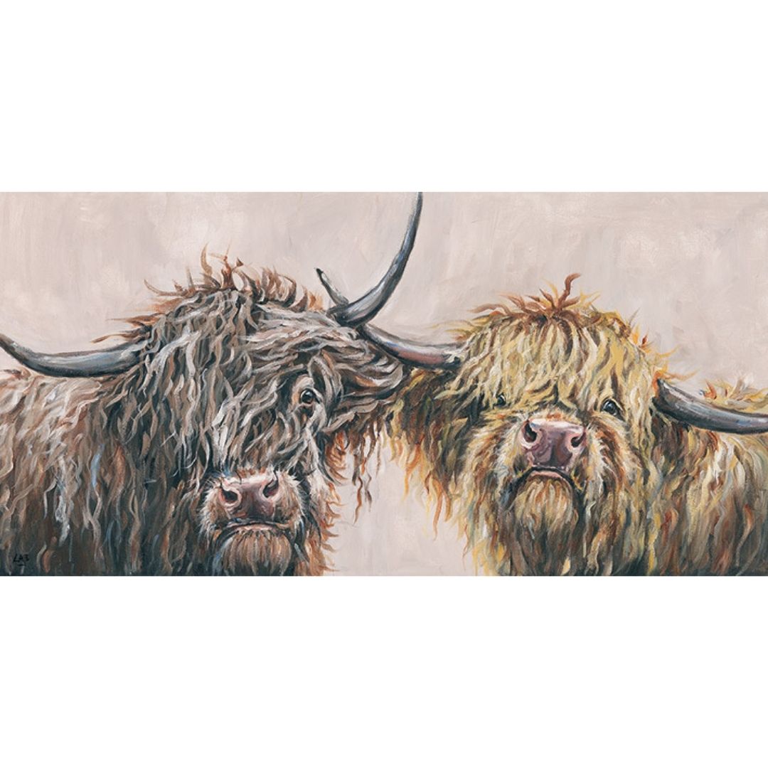 Nosey Cows Canvas Wall Art 50x100