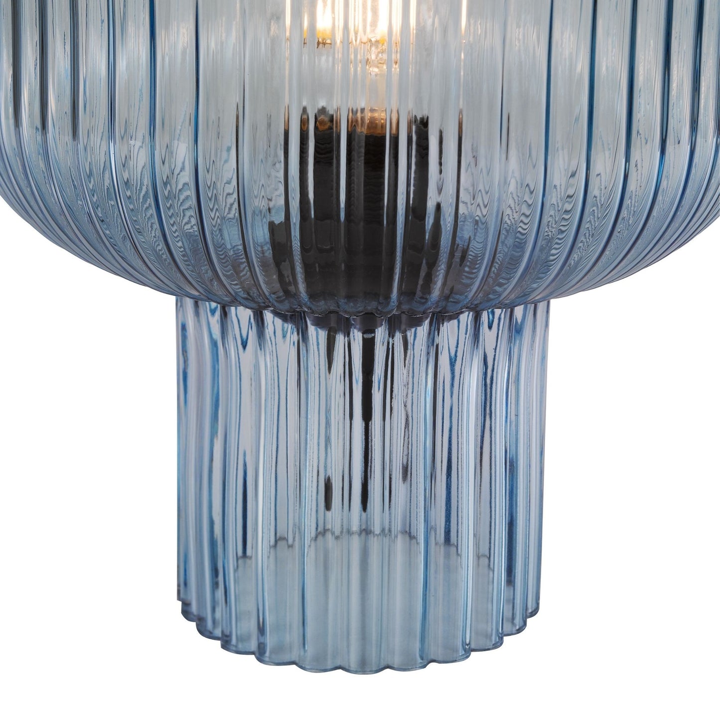 Demarius Blue Glass Table Lamp