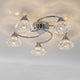Dilys 5 Light Polished Chrome Semi Flush Ceiling Light