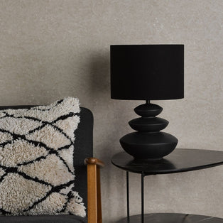 Discus Black Ceramic Table Lamp
