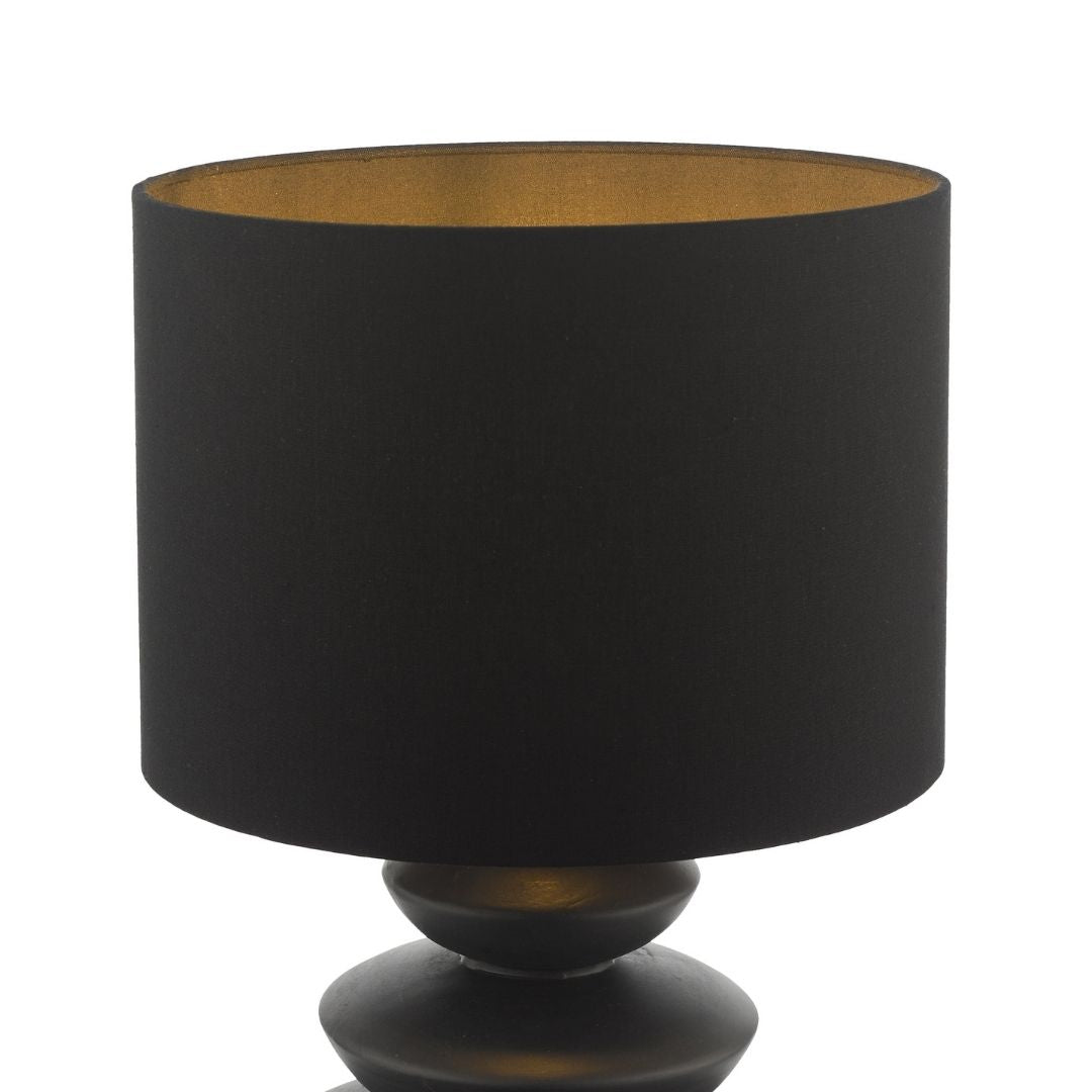Discus Black Ceramic Table Lamp