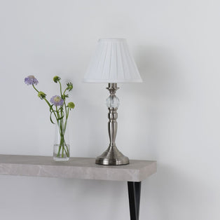 Edwina Satin Chrome Touch Table Lamp