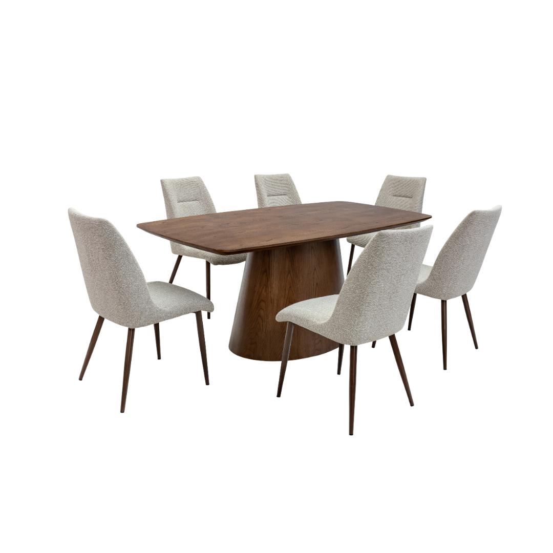 Monaco 1.8M Dining Set with 6 Chelsea Chairs