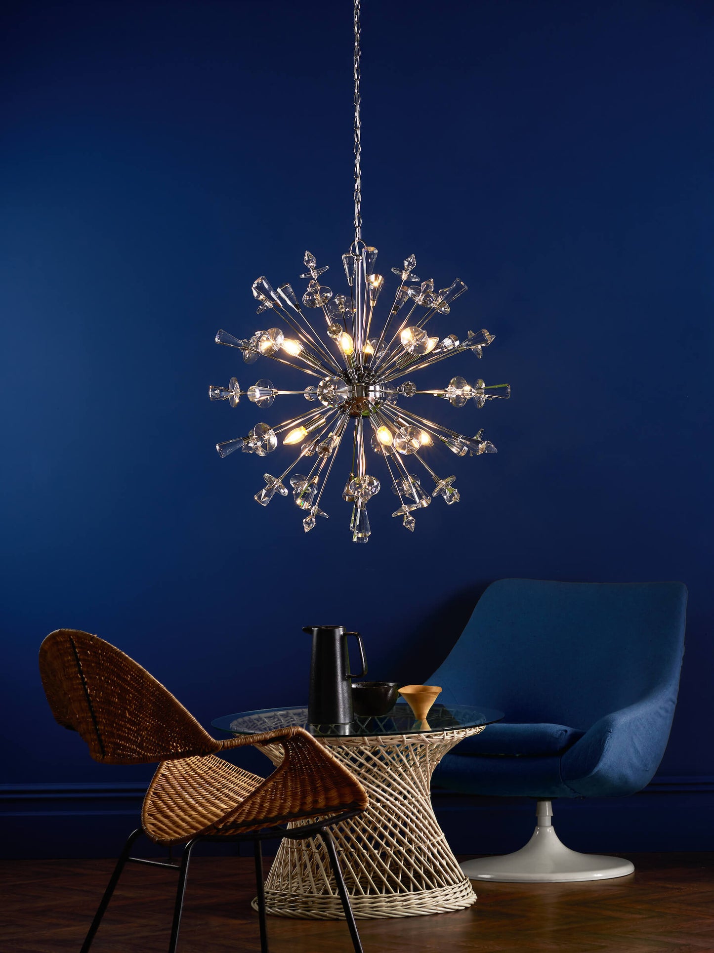 Exodus 8 Light Polished Chrome Pendant Ceiling Light