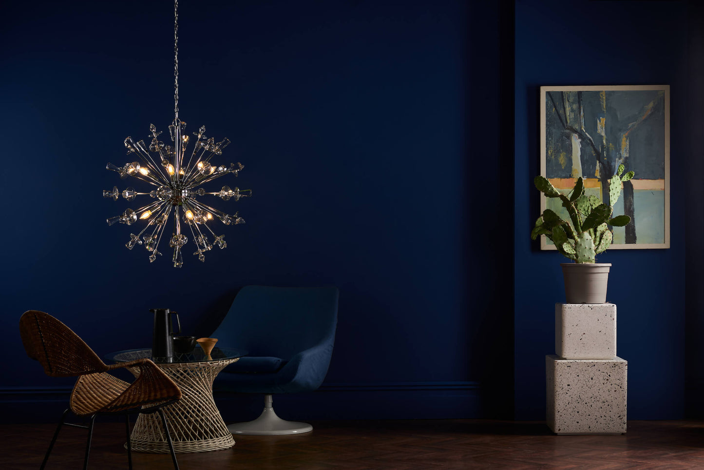 Exodus 8 Light Polished Chrome Pendant Ceiling Light