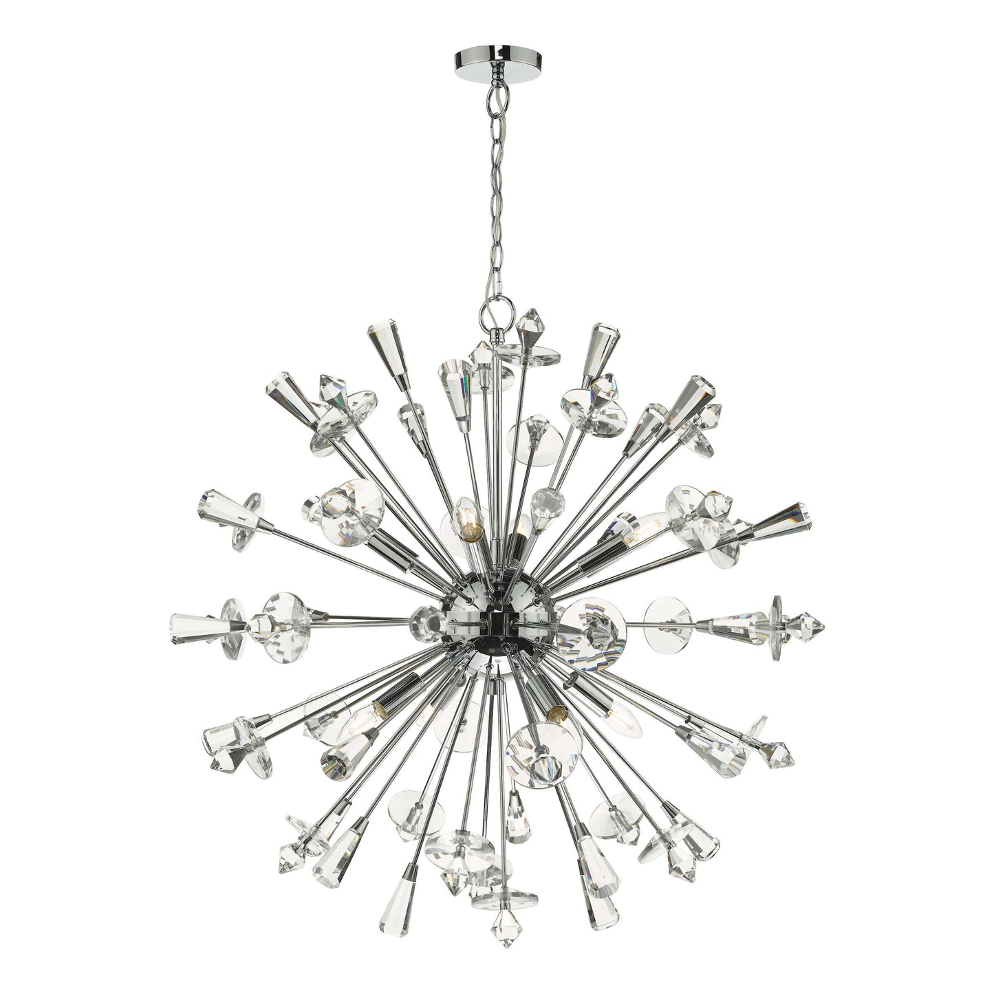 Exodus 8 Light Polished Chrome Pendant Ceiling Light