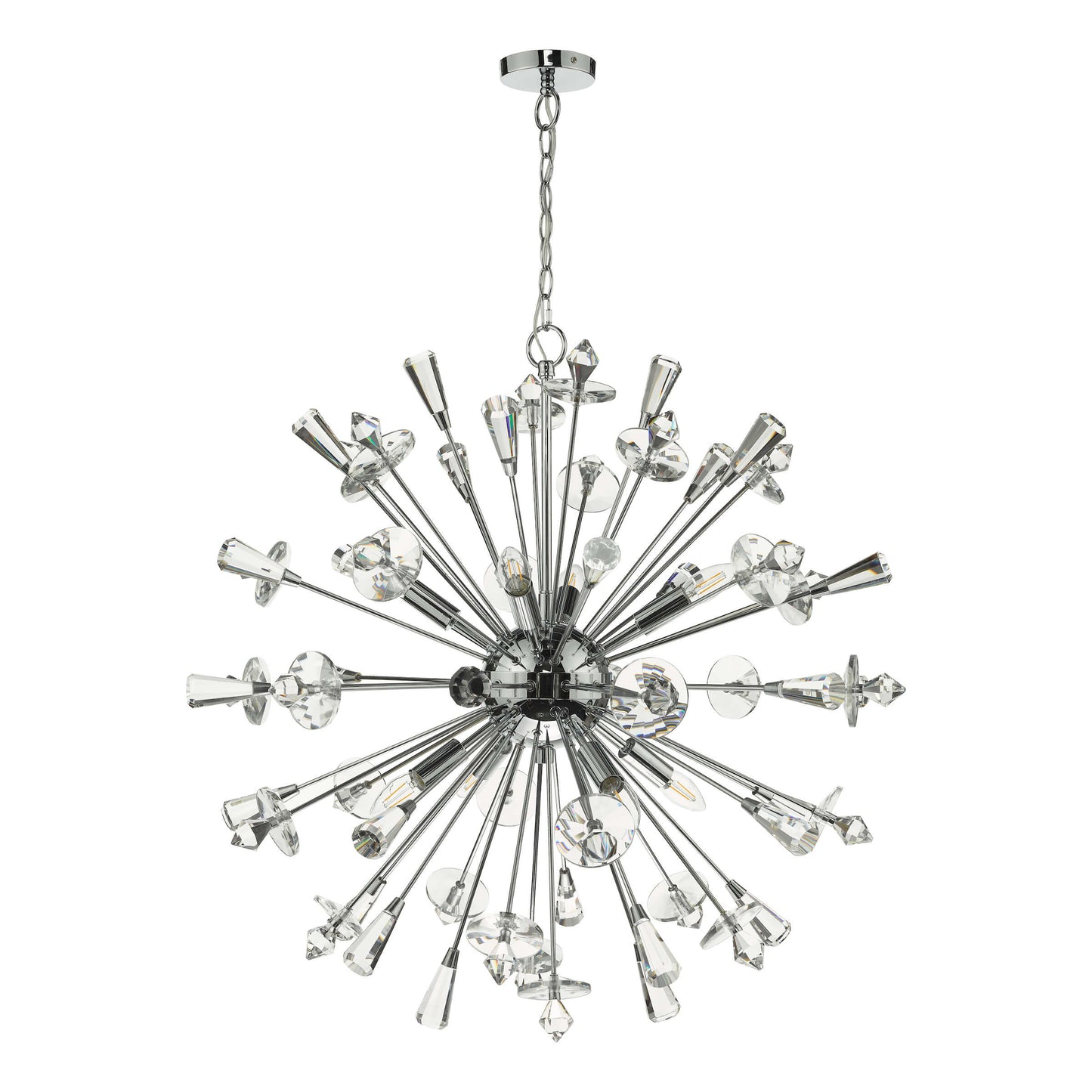Exodus 8 Light Polished Chrome Pendant Ceiling Light