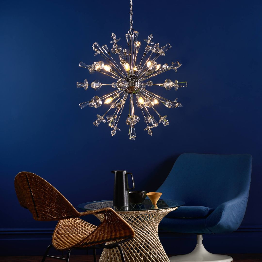 Exodus 8 Light Polished Chrome Pendant Ceiling Light