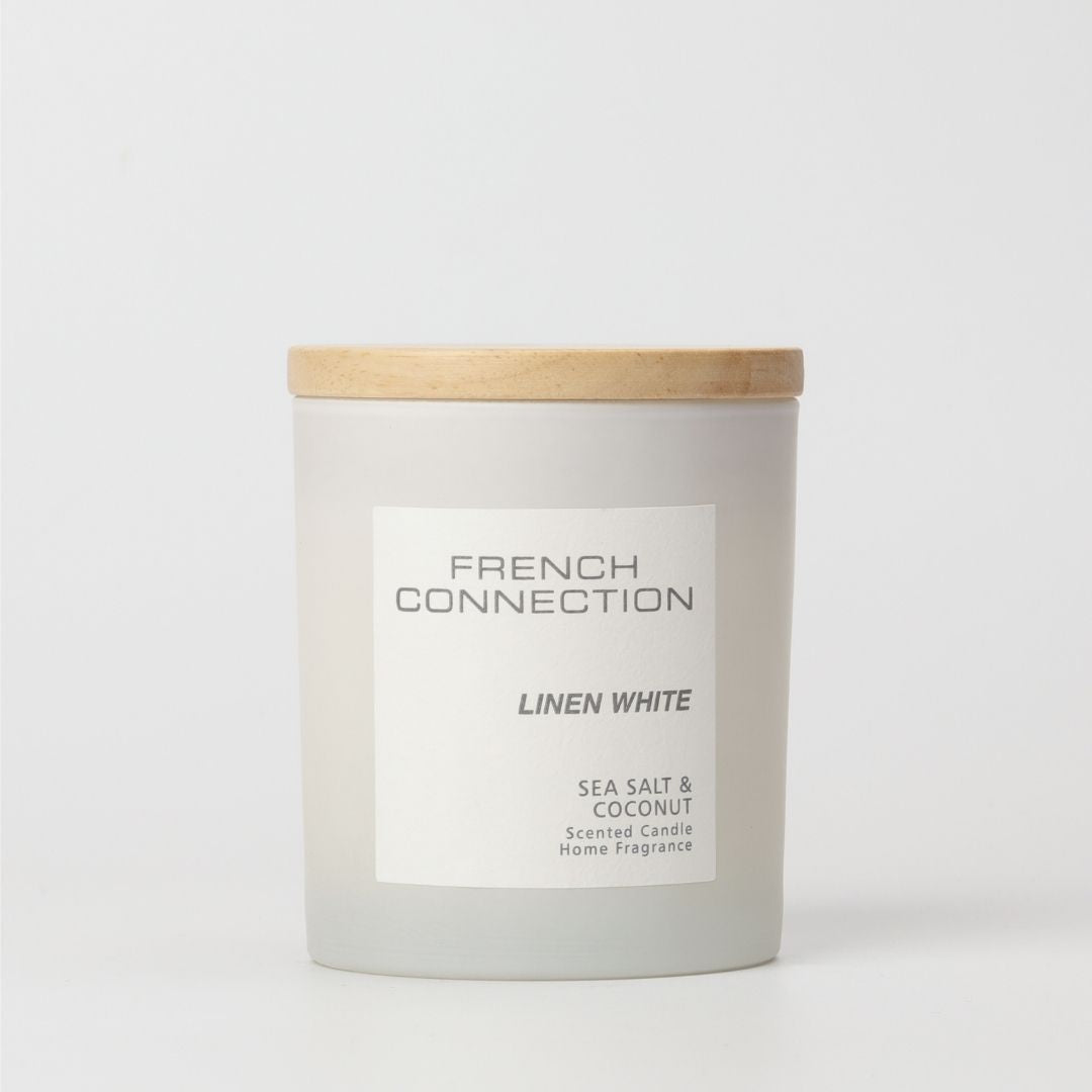 French Connection 1 Wick Scented Candle Linen White