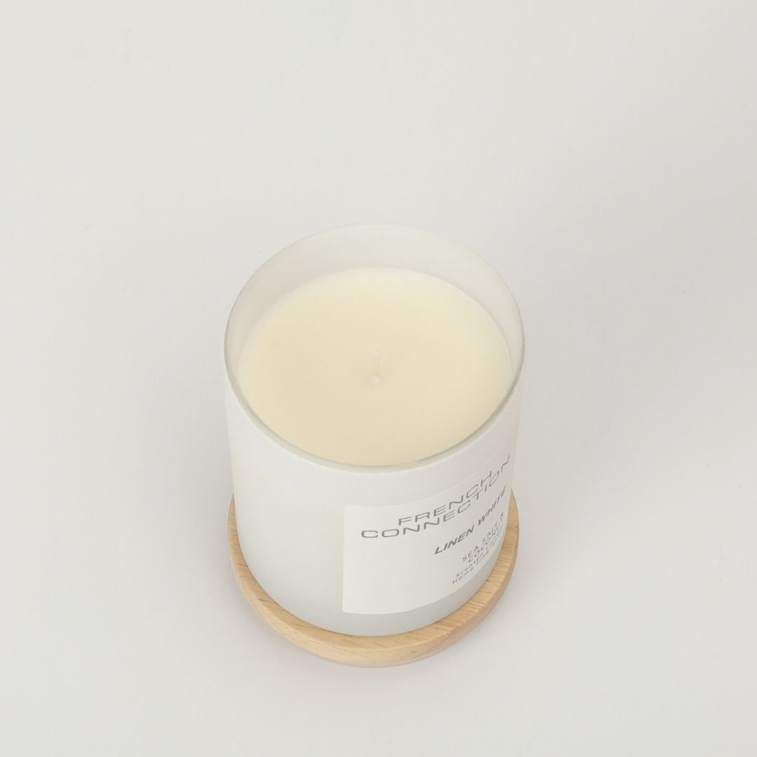 French Connection 1 Wick Scented Candle Linen White