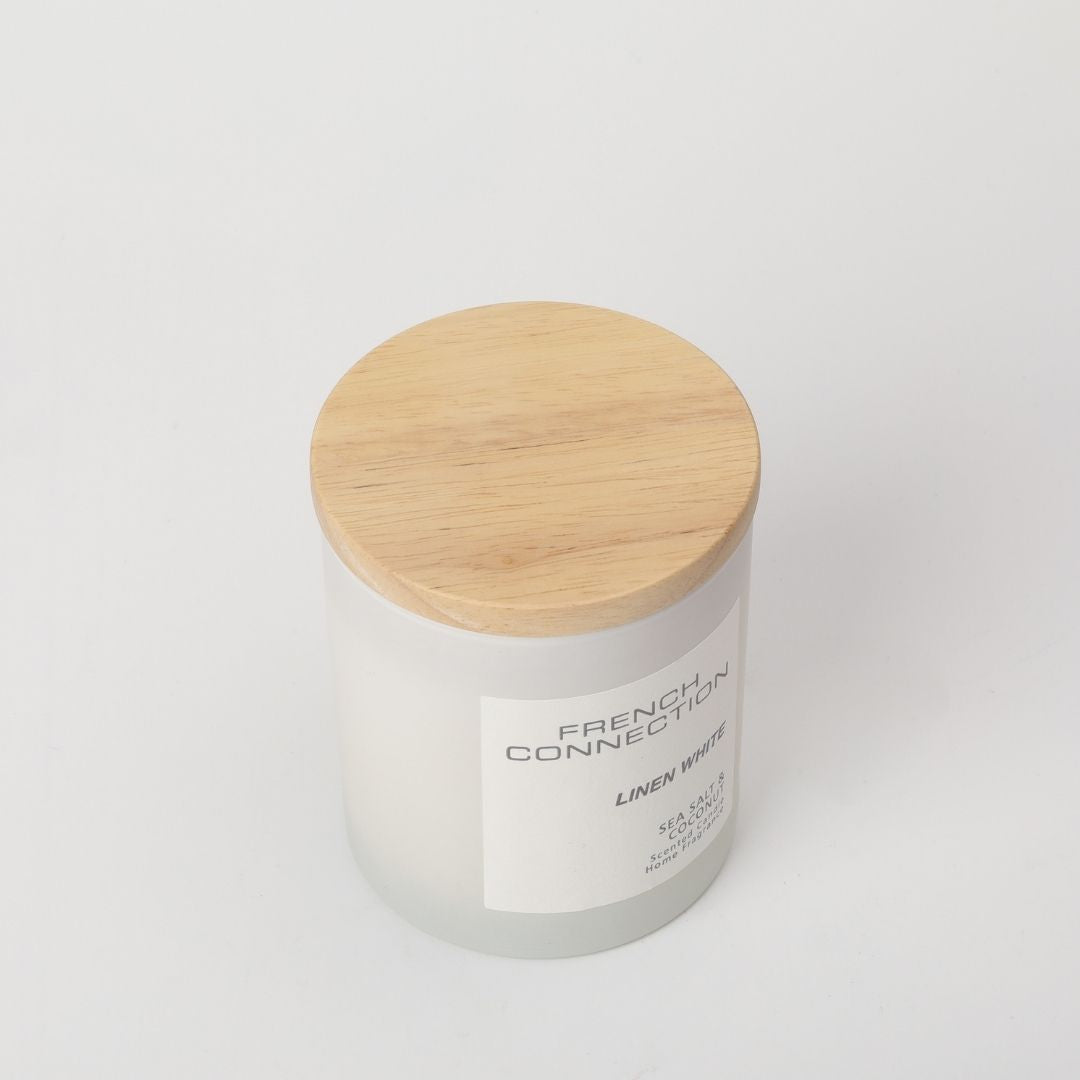 French Connection 1 Wick Scented Candle Linen White