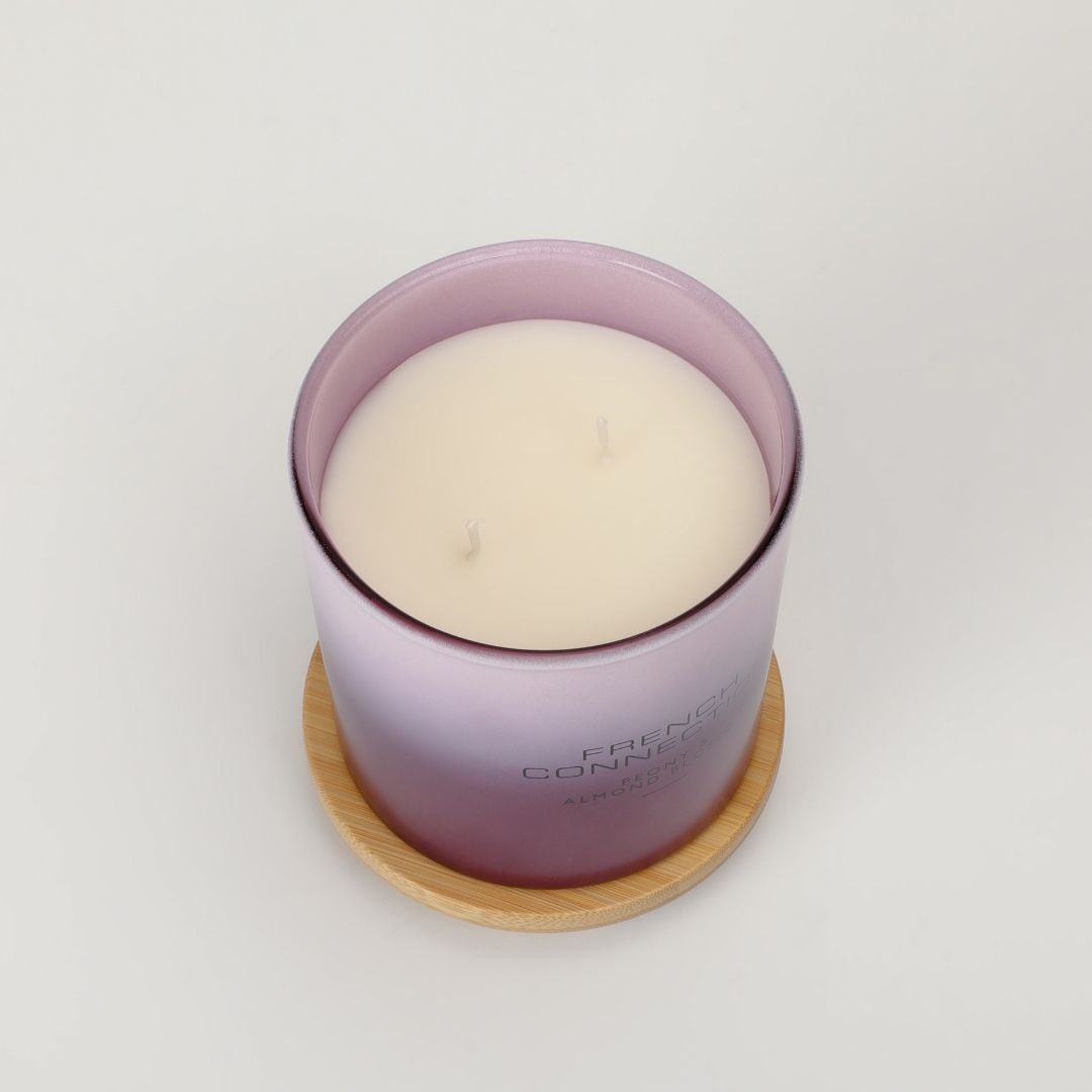 French Connection 2 Wick Scented Candle Peony & Almond Blossom