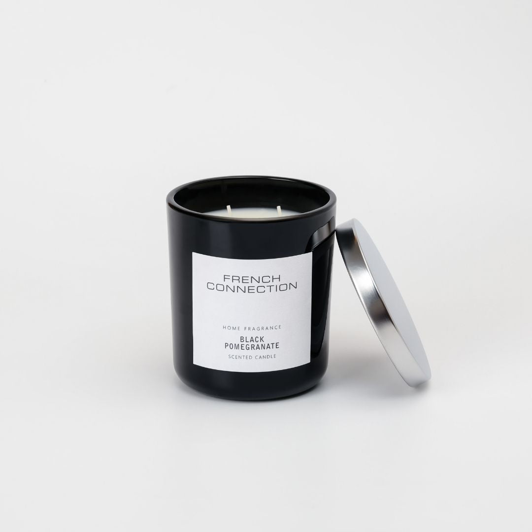 French Connection 1 Wick Scented Candle Black Pomegranate
