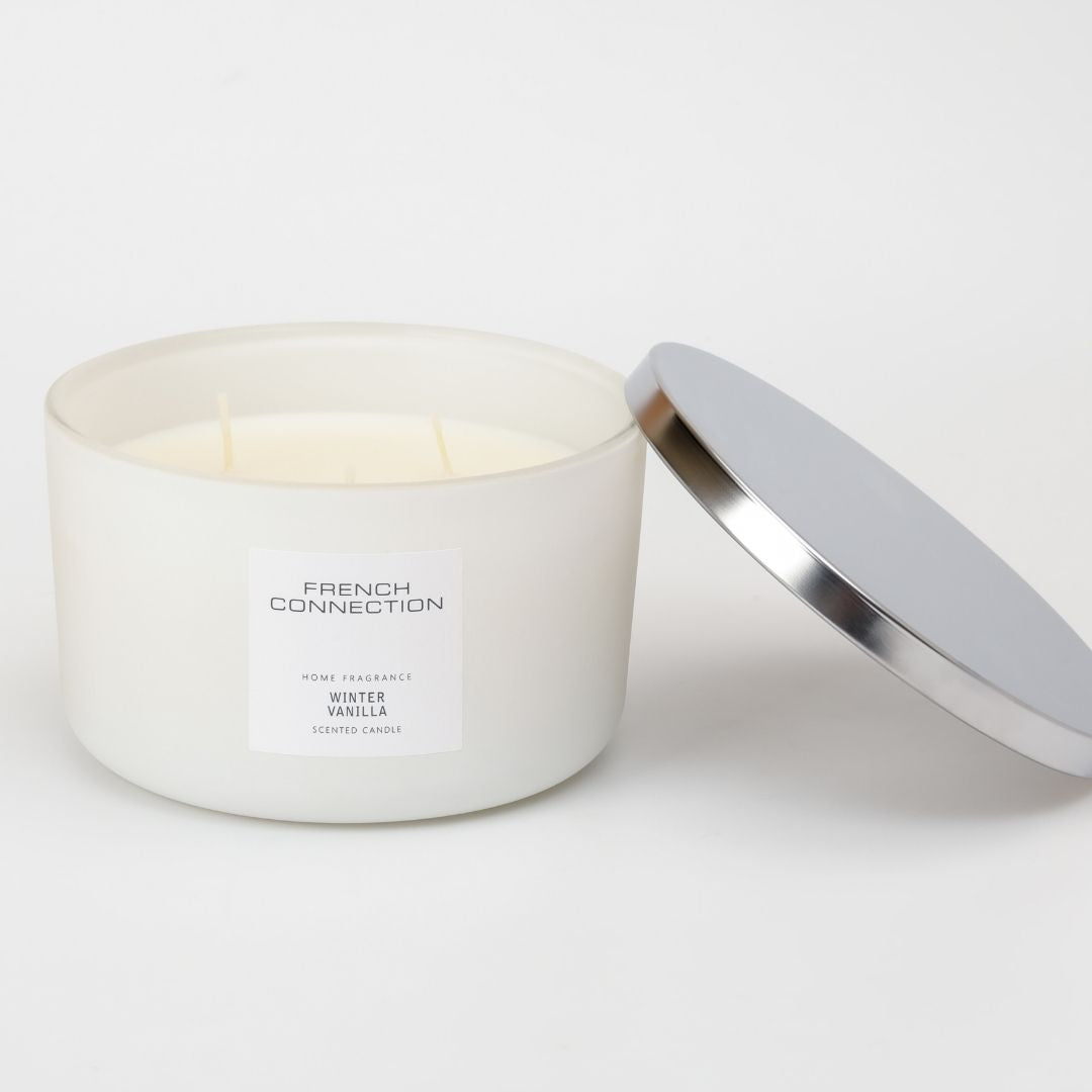 French Connection 3 Wick Scented Candle Winter Vanilla