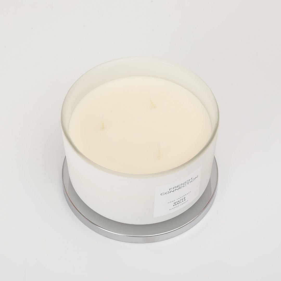 French Connection 3 Wick Scented Candle Winter Vanilla