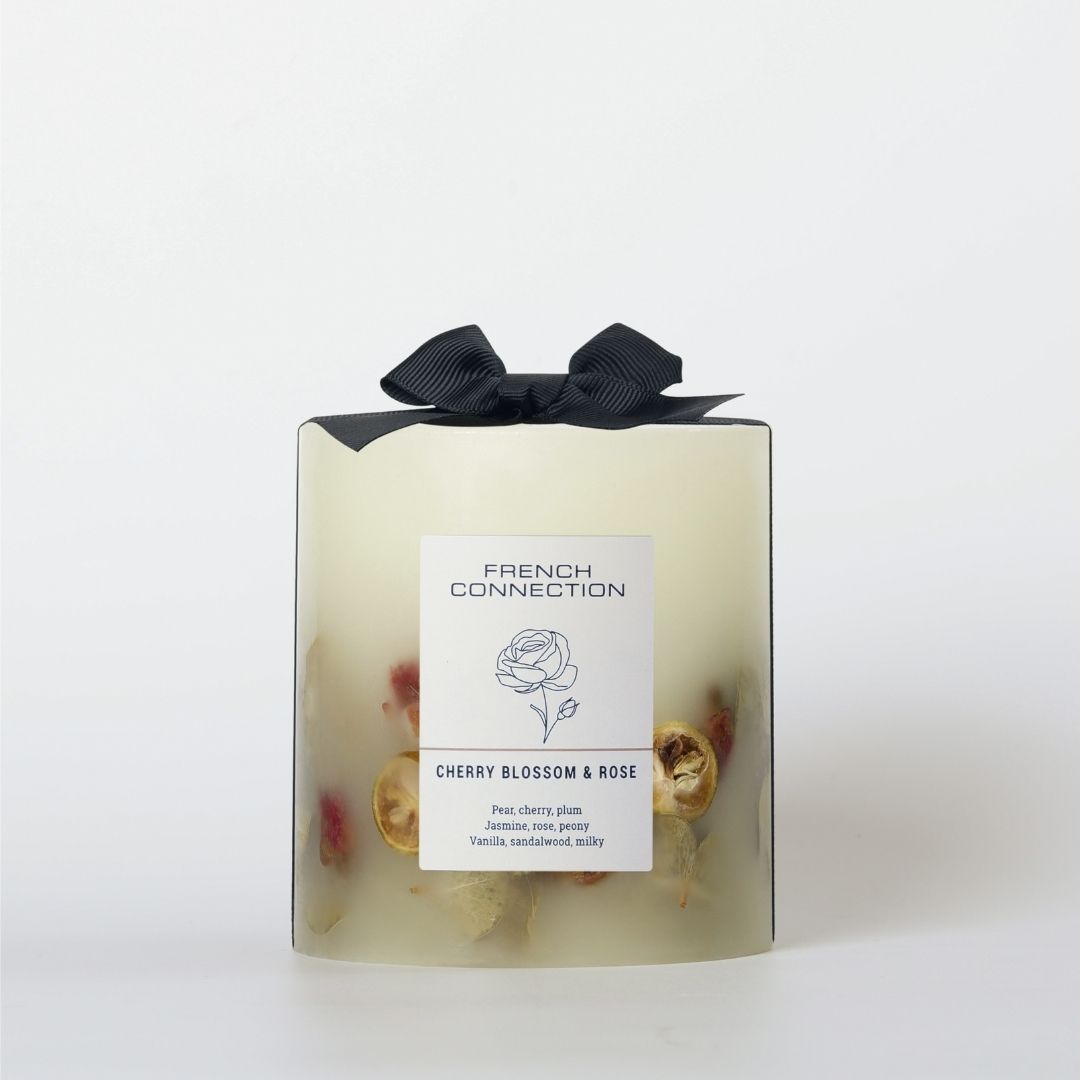 French Connection 1 Wick Scented Candle Cherry Blossom & Rose