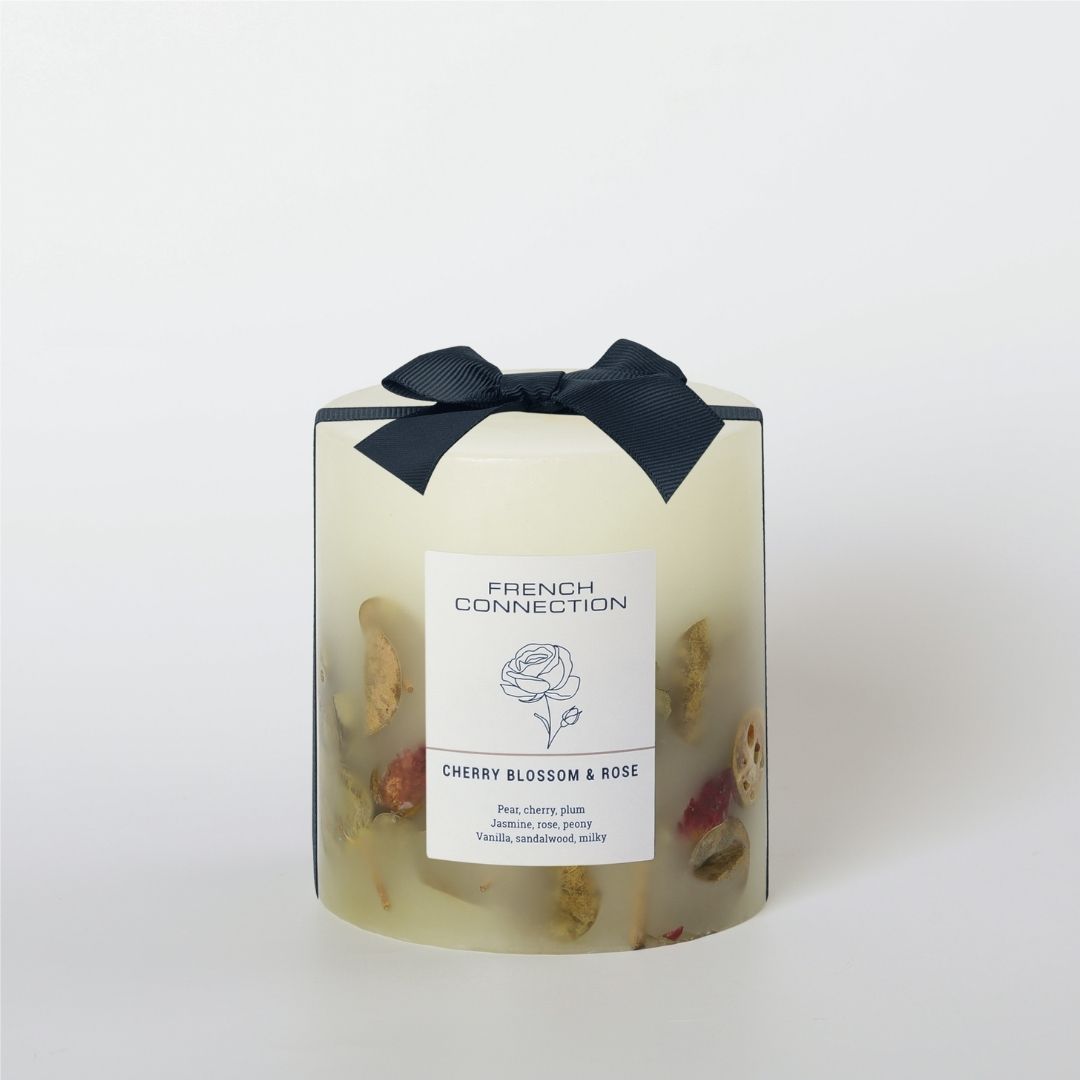 French Connection 1 Wick Scented Candle Cherry Blossom & Rose