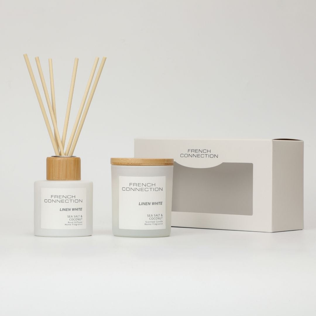 French Connection Home Fragrance Set White Linen