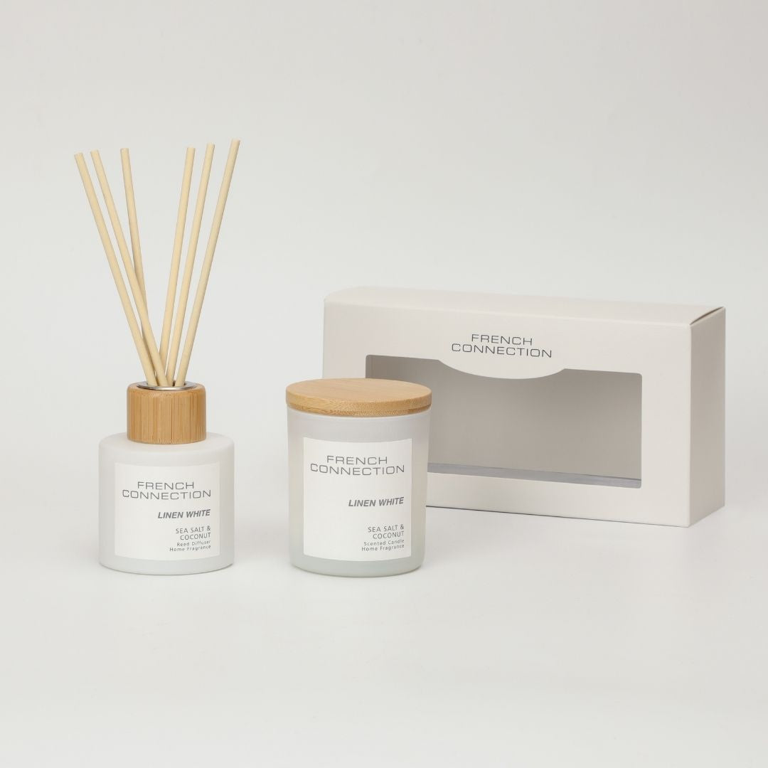 French Connection Home Fragrance Set White Linen