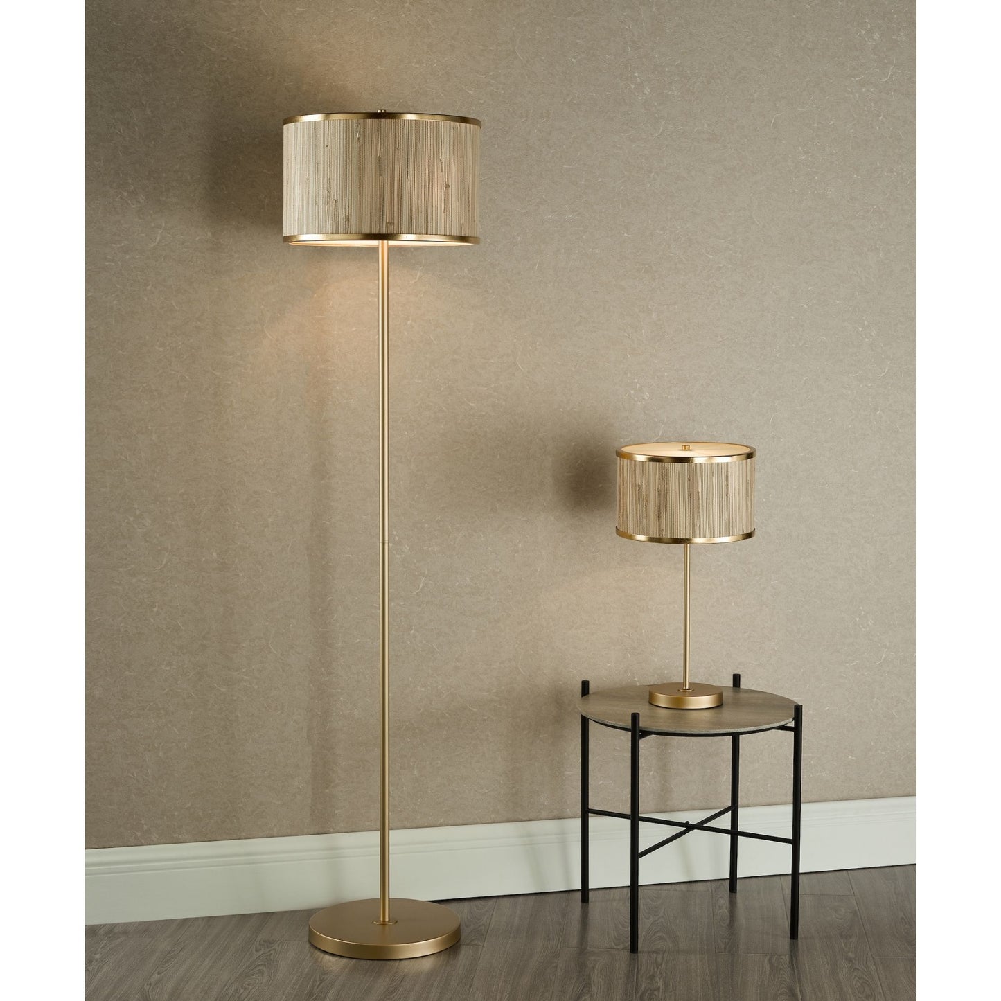 Fenella 3 Light Gold Floor Lamp