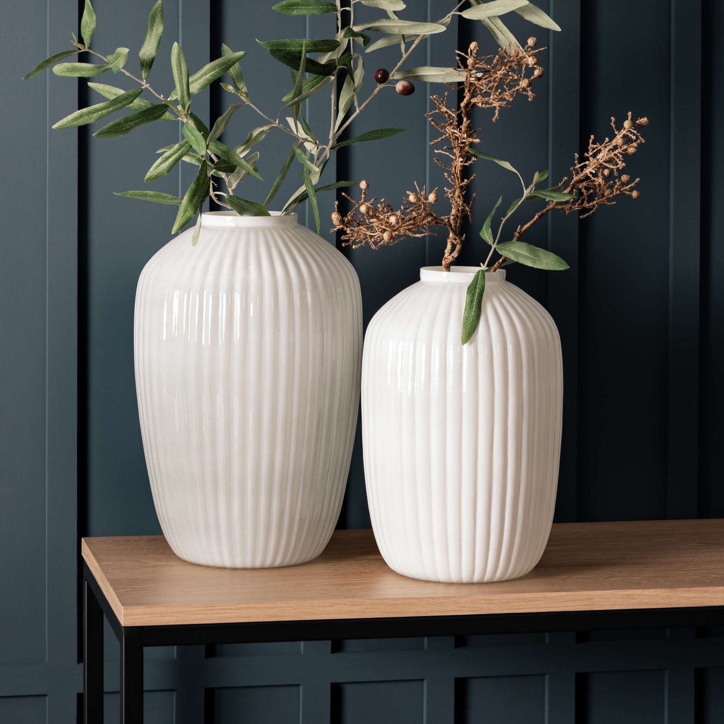 Fjord Large White Vase