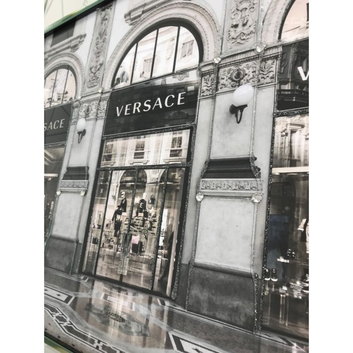 Fashion Store 2 Liquid Art with Mirrored Frame 66x56cm