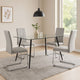 Galaxy Light Grey & Glass 4 Seater Dining Set
