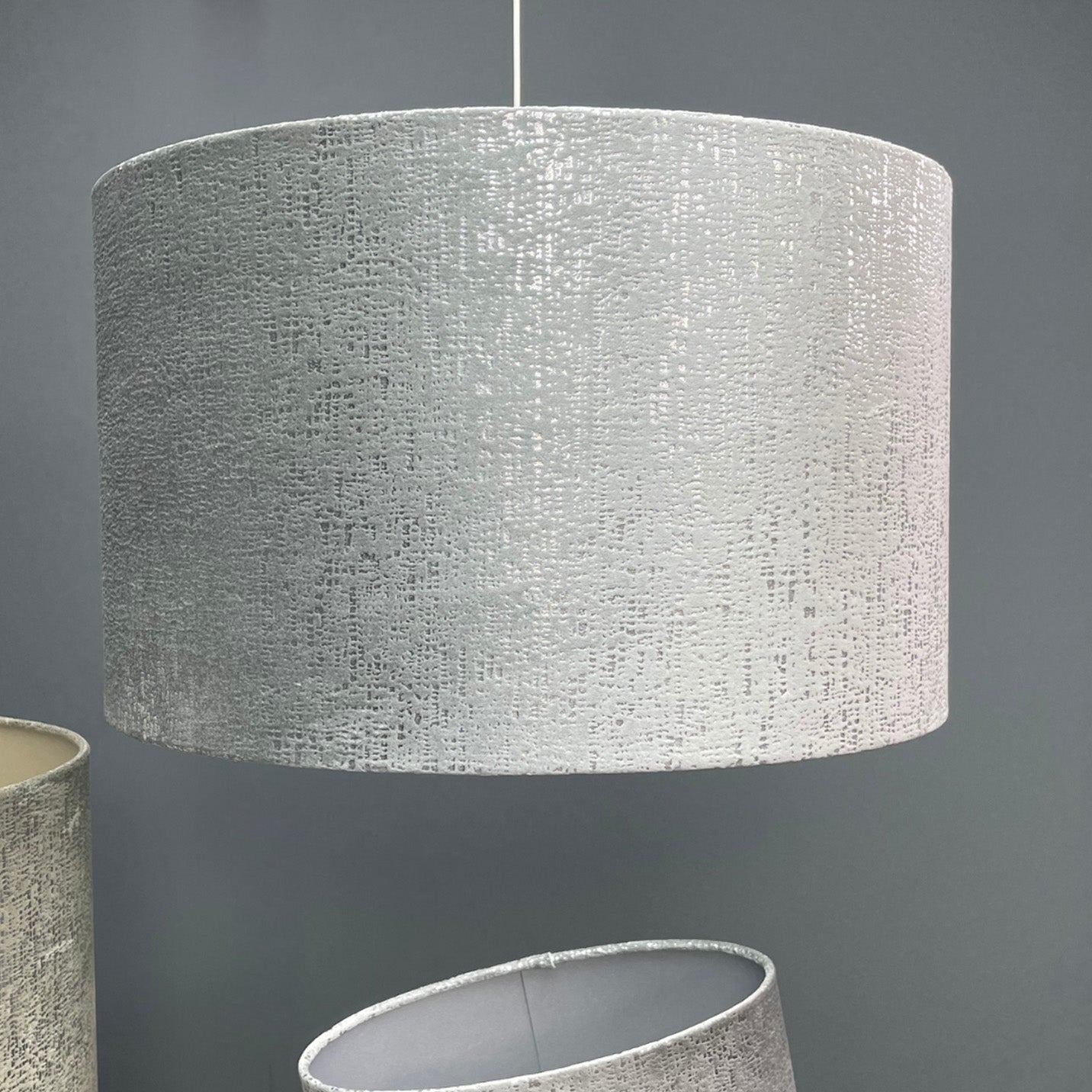 Zinc Velvet Grey and SilverShade 50 cm