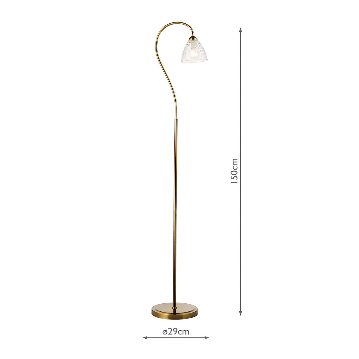 Glynis Antique Bronze Floor Lamp