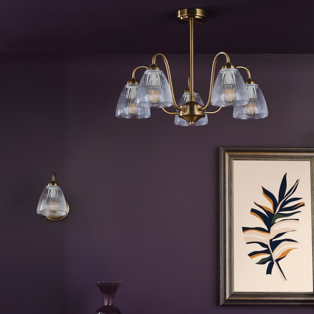 Glynis 5-Light Antique Bronze Semi-Flush Ceiling Light