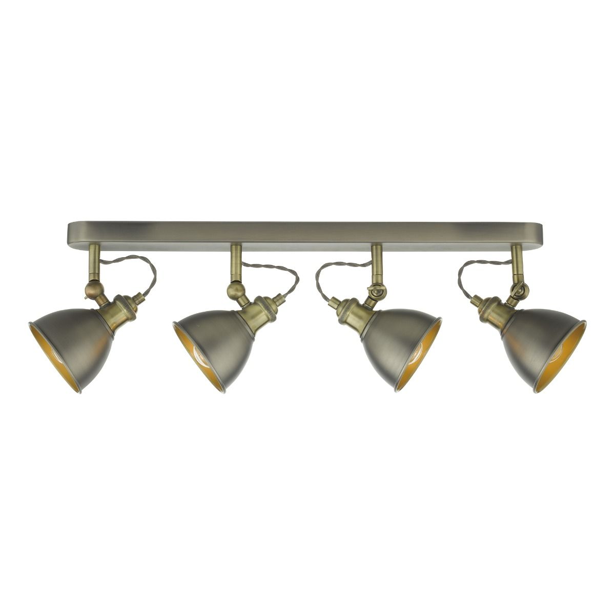 Governor 4 Light Antique Brass Bar Ceiling Light