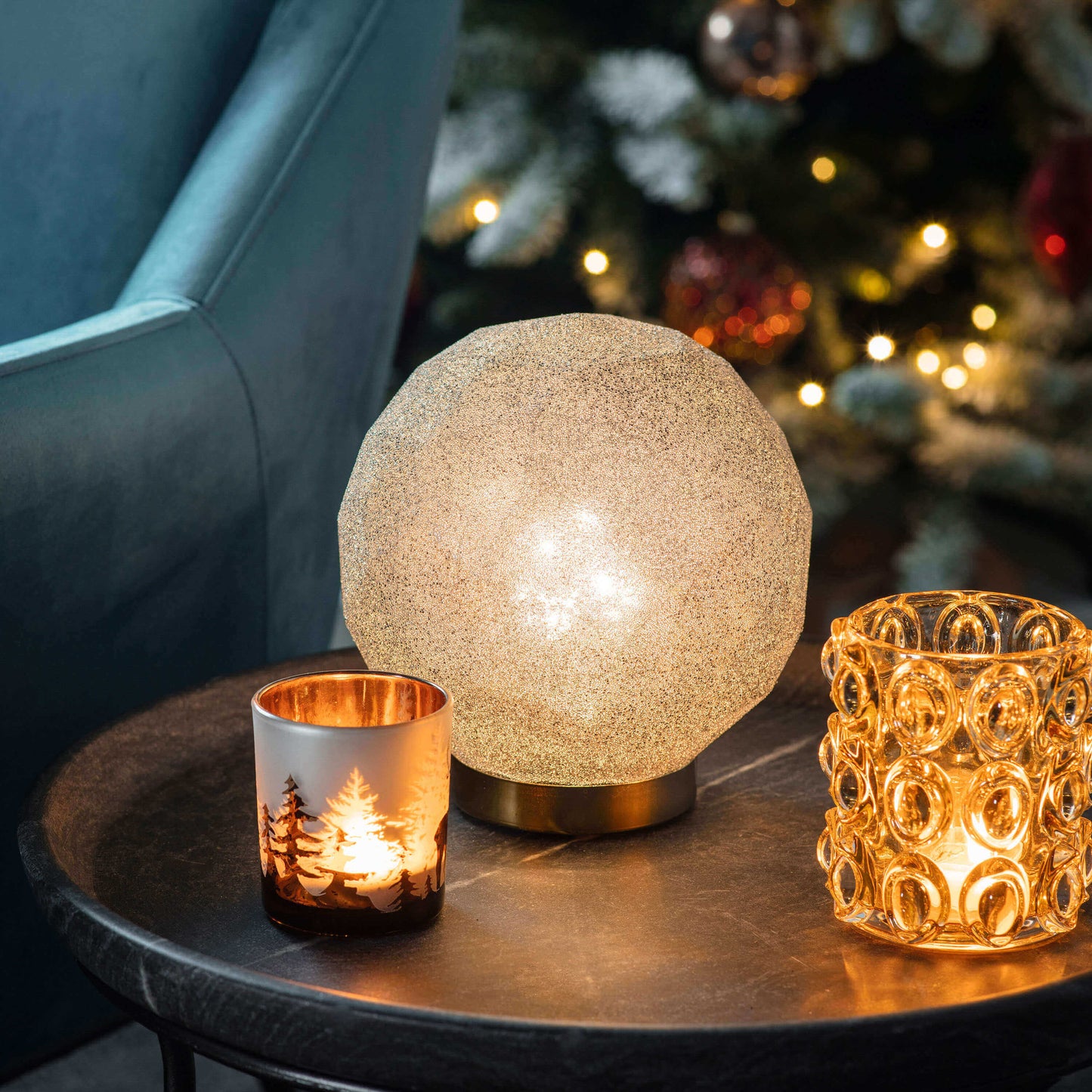 Hanworth Grey Battery-Powered LED Table Lamp