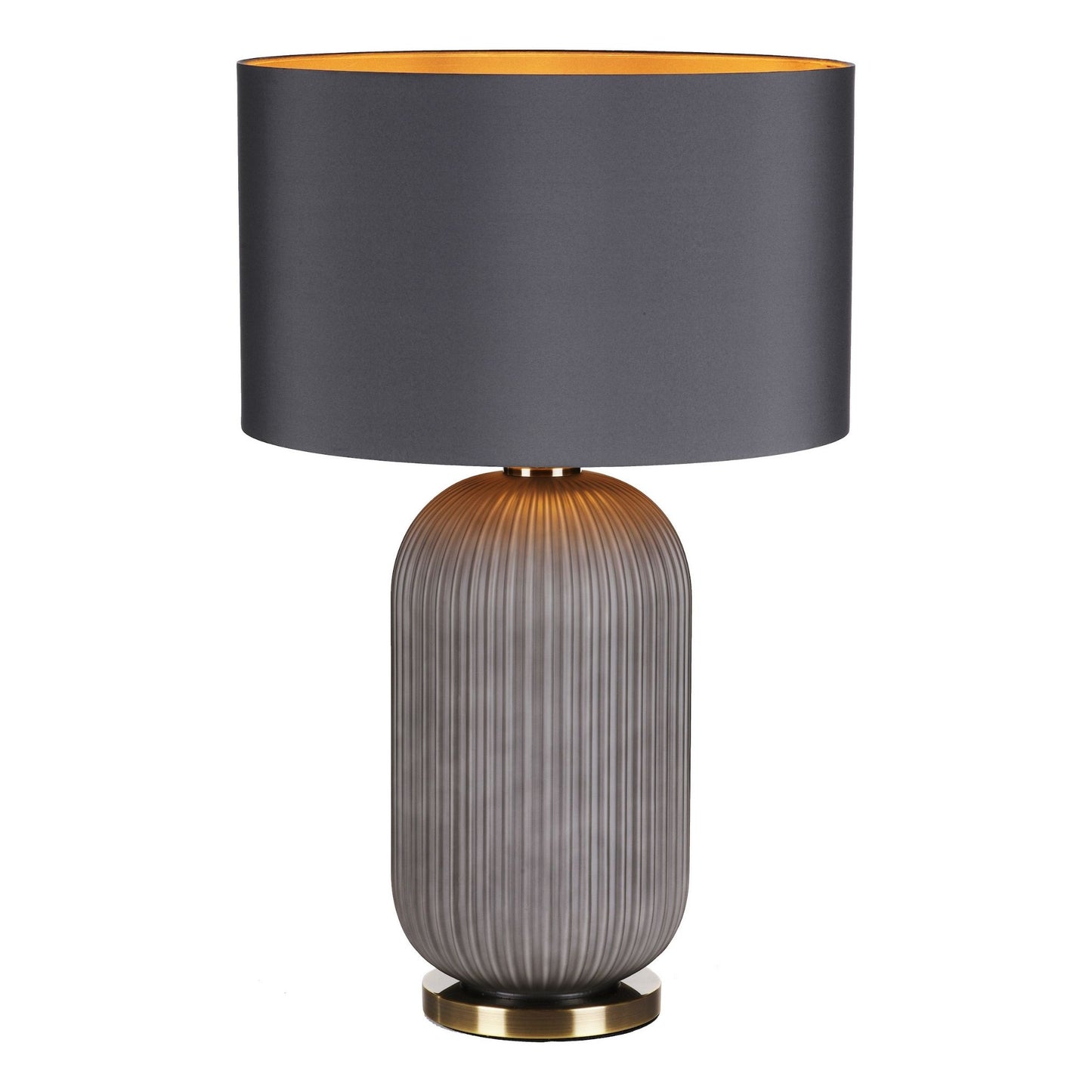 Helicon Grey Glass Table Lamp