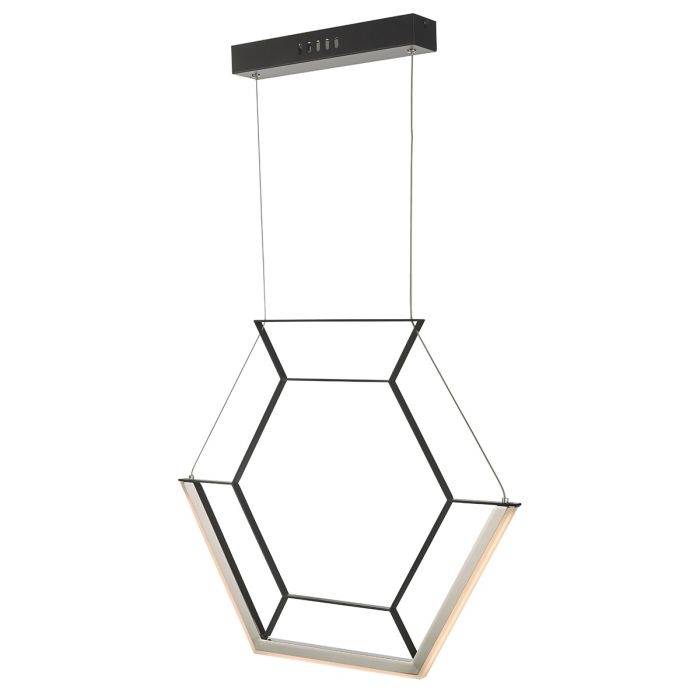 Hexagon Black Geometric LED Pendant Ceiling Light