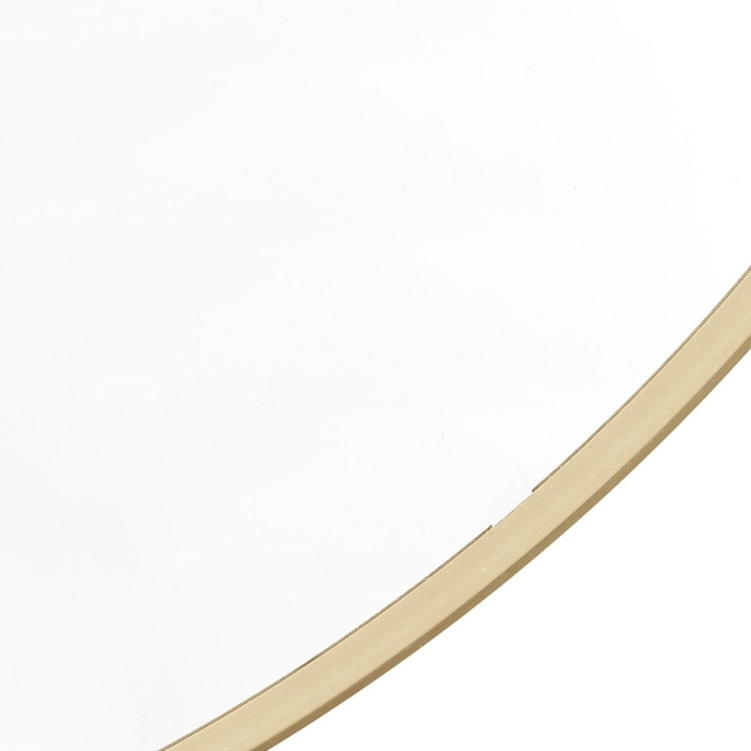 Holworth Round Gold Mirror 80cm