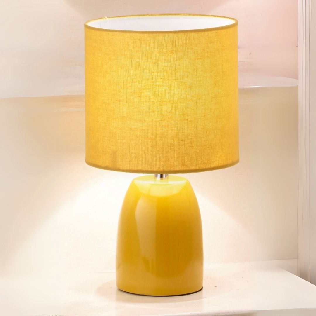 Opal Ochre Yellow Ceramic Table Lamp