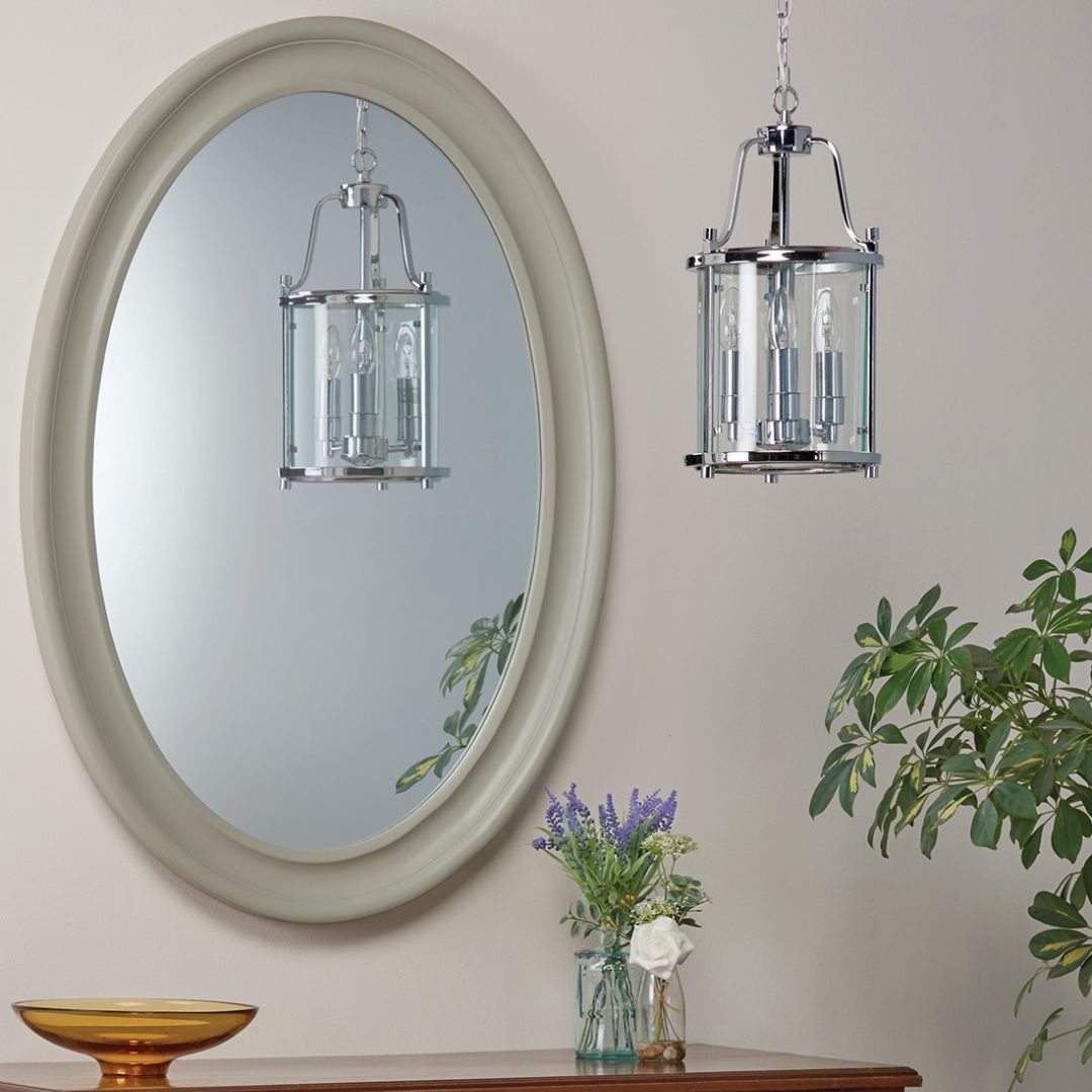 Syble 3 Light Chrome and Glass Pendant Ceiling Light