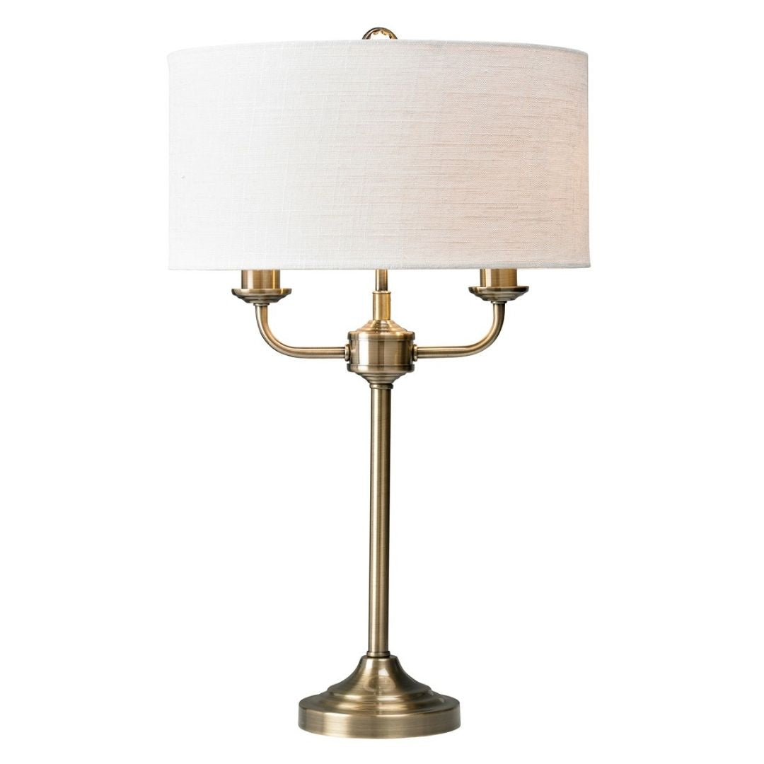 Grantham 2 Light Antique Brass Table Lamp