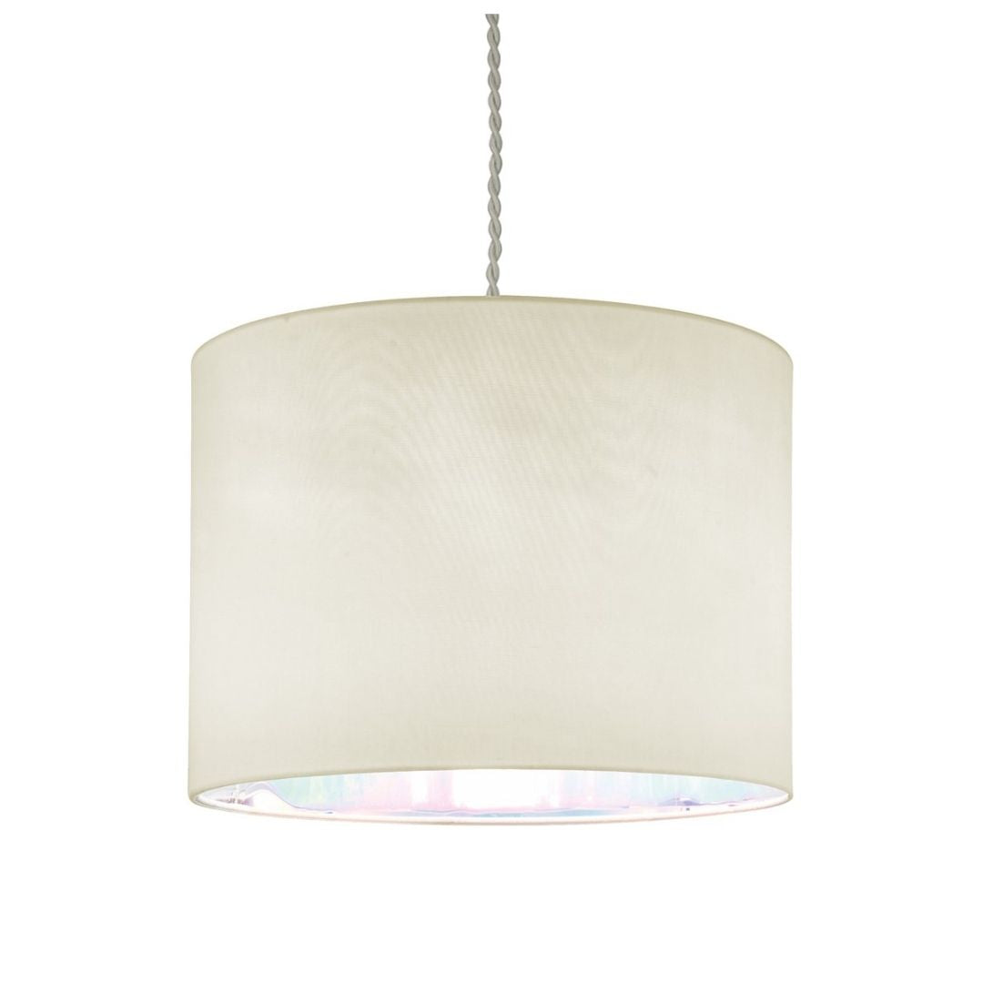 Dessi Cream & Iridescent Easyfit Pendant Shade
